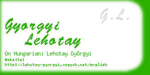 gyorgyi lehotay business card